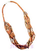 Multi row bone necklace - click here for large view